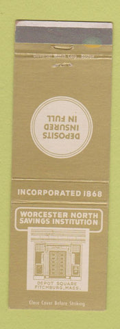 Matchbook Cover - Worcester North Savings MA