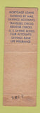 Matchbook Cover - Worcester North Savings MA