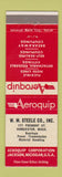 Matchbook Cover - Aeroquip Hose Lines WM Steele Worcester MA