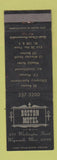 Matchbook Cover - Boston Motel Weymouth MA WORN