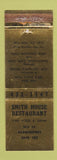 Matchbook Cover - Smith House Restaurant Harwichport MA WORN