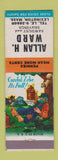 Matchbook Cover - Allan Ward Sawdust Shavings Lexington MA Hillbilly