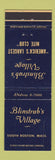 Matchbook Cover - Blinstrub's Village South Boston MA