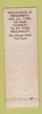 Matchbook Cover - Helen's Beauty Salon North Adams MA girlie WORN