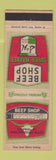 Matchbook Cover - Beef Shop Grocery Winchendon MA