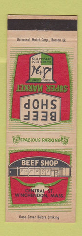 Matchbook Cover - Beef Shop Grocery Winchendon MA