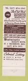 Matchbook Cover - Ye Olde Oyster Bar Fitchburg MA