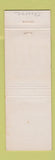 Matchbook Cover - Latham's Brewster MA restaurant
