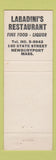 Matchbook Cover - Labadini's Restaurant Newburyport MA EWAR