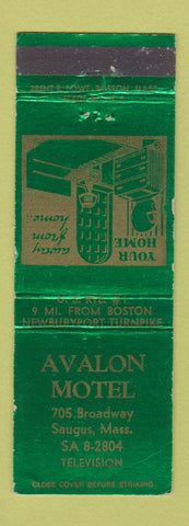 Matchbook Cover - Avalon Motel Saugus MA WEAR