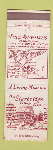 Matchbook Cover - Old Sturbridge Village MA WEAR
