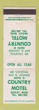 Matchbook Cover - Country Motel Hadley MA WEAR