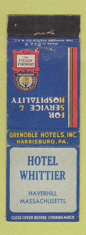 Matchbook Cover - Hotel Whittier Haverhill MA WEAR