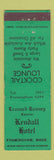 Matchbook Cover - Kendall Hotel Framingham MA