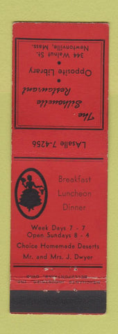 Matchbook Cover - Silhouette Restaurant Newtonville MA MERCHANTS girlie