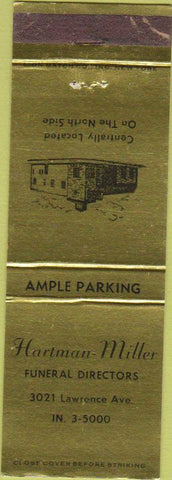 Matchbook Cover - Hartman Miller Funeral Directors NY?