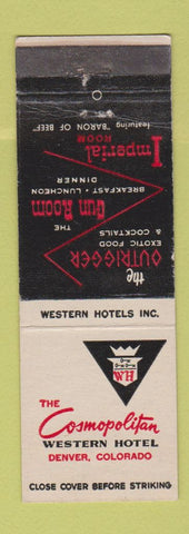 Matchbook Cover - Cosmopolitan Hotel Denver Colorado Outrigger