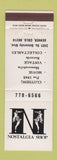 Matchbook Cover - Nostalgia Shop Denver Colorado clothes LPs