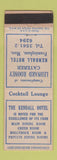 Matchbook Cover - Kendall Hotel Framingham MA WEAR