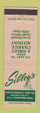 Matchbook Cover - Sibley's Lindsay Curr Rochester NY Store