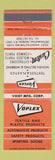 Matchbook Cover - Voplex Textile Plastic Products Rochester NY