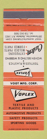 Matchbook Cover - Voplex Textile Plastic Products Rochester NY