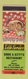 Matchbook Cover - Ernie & Kitty's Restaurant Hagerstown MD