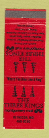 Matchbook Cover - The Three Kings Bethesda MD restaurant