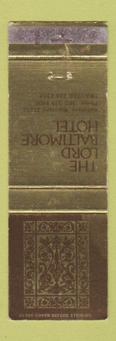 Matchbook Cover - Lord Baltimore Hotel MD WEAR
