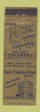 Matchbook Cover - Fort Cumberland Hotel Cumberland MD WORN