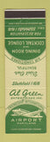 Matchbook Cover - Al Green Airport Restaurant Baltimore MD