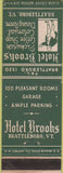 Matchbook Cover - Hotel Brooks Brattleboro VT