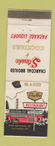 Matchbook Cover - Skyline Restaurant Morningside MD WEAR