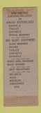 Matchbook Cover - Pangborn Blast Cleaning Dust Control Hagerstown MD