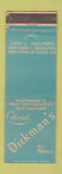 Matchbook Cover - Dickman's Colonial House Baltimore MD WEAR