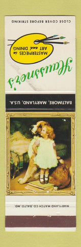 Matchbook Cover - Haussner's Restaurant Baltimore MD art WEAR