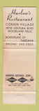 Matchbook Cover - Harlow's Restaurant Woodland Hills CA
