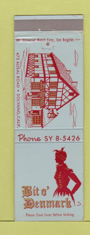 Matchbook Cover - Bit o Denmark Restaurnt Solvang CA