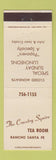 Matchbook Cover - The Country Squire Tea Room Rancho Santa Fe CA