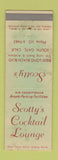 Matchbook Cover - Scotty's Cocktail Lounge South Gate CA POOR