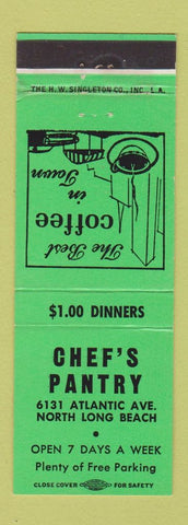 Matchbook Cover - Chef's Pantry North Long Beach CA GREEN