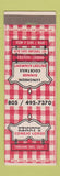 Matchbook Cover - Kenny's Conejo Lodge 1000 Oaks CA Thousand
