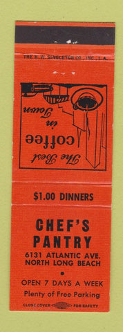 Matchbook Cover - Chef's Pantry North Long Beach CA ORANGE