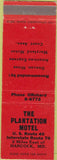 Matchbook Cover - Plantation Motel Hancock MD