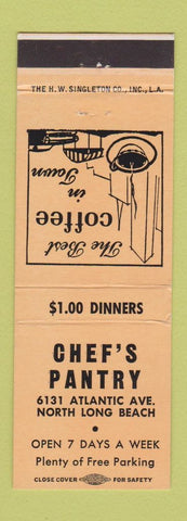 Matchbook Cover - Chef's Pantry North Long Beach CA PEACH