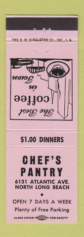 Matchbook Cover - Chef's Pantry North Long Beach CA LAVENDER