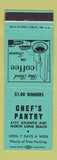 Matchbook Cover - Chef's Pantry North Long Beach CA TEAL