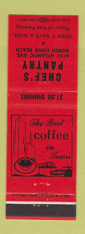 Matchbook Cover - Chef's Pantry North Long Beach CA RED