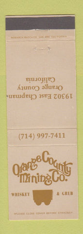 Matchbook Cover - Orange County Mining Company CA