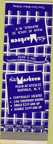 Matchbook Cover - The Markeen Hotel Buffalo NY